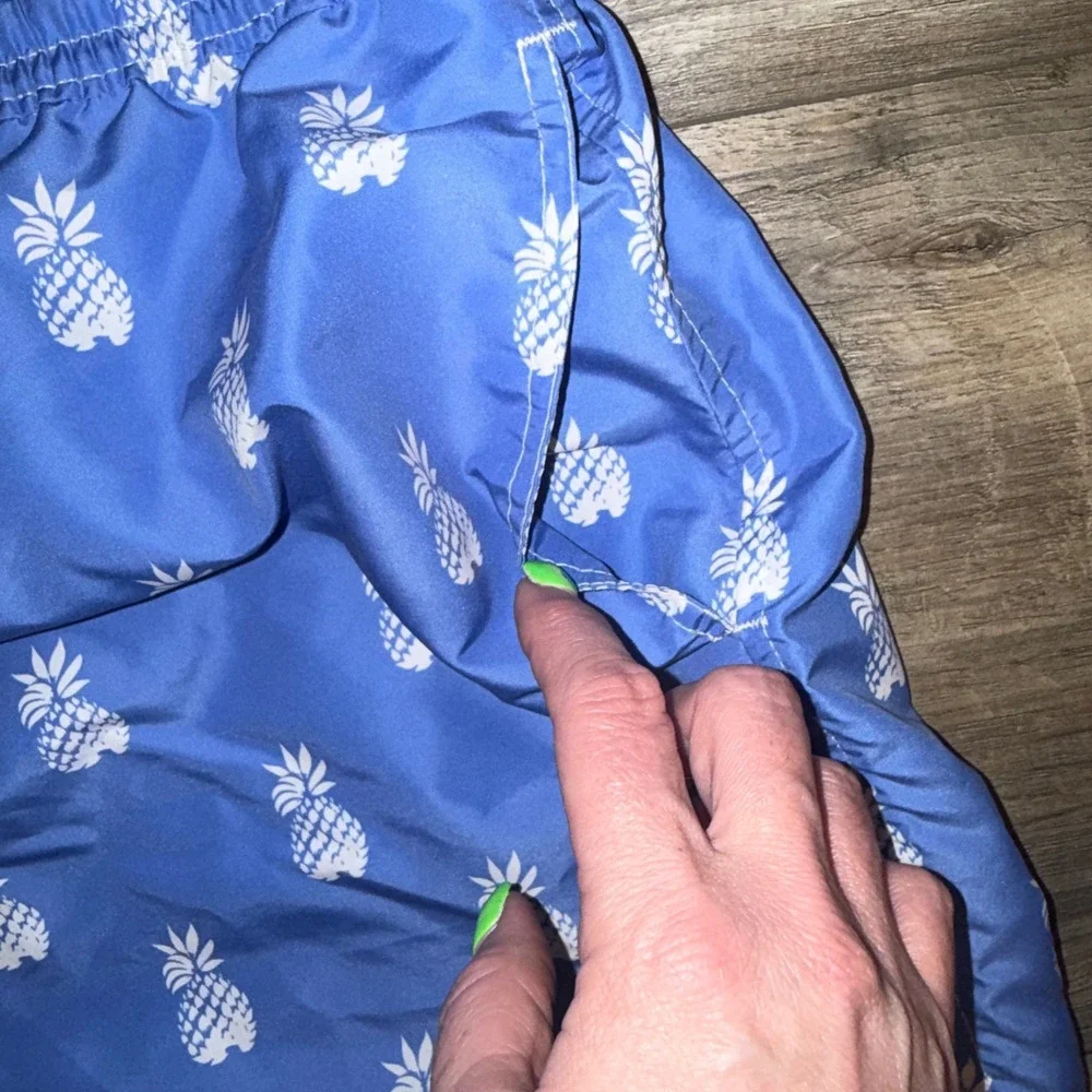 Polo Ralph Lauren Swim Trunks Blue Pineapple Print Mens 2XB Big Tall‎